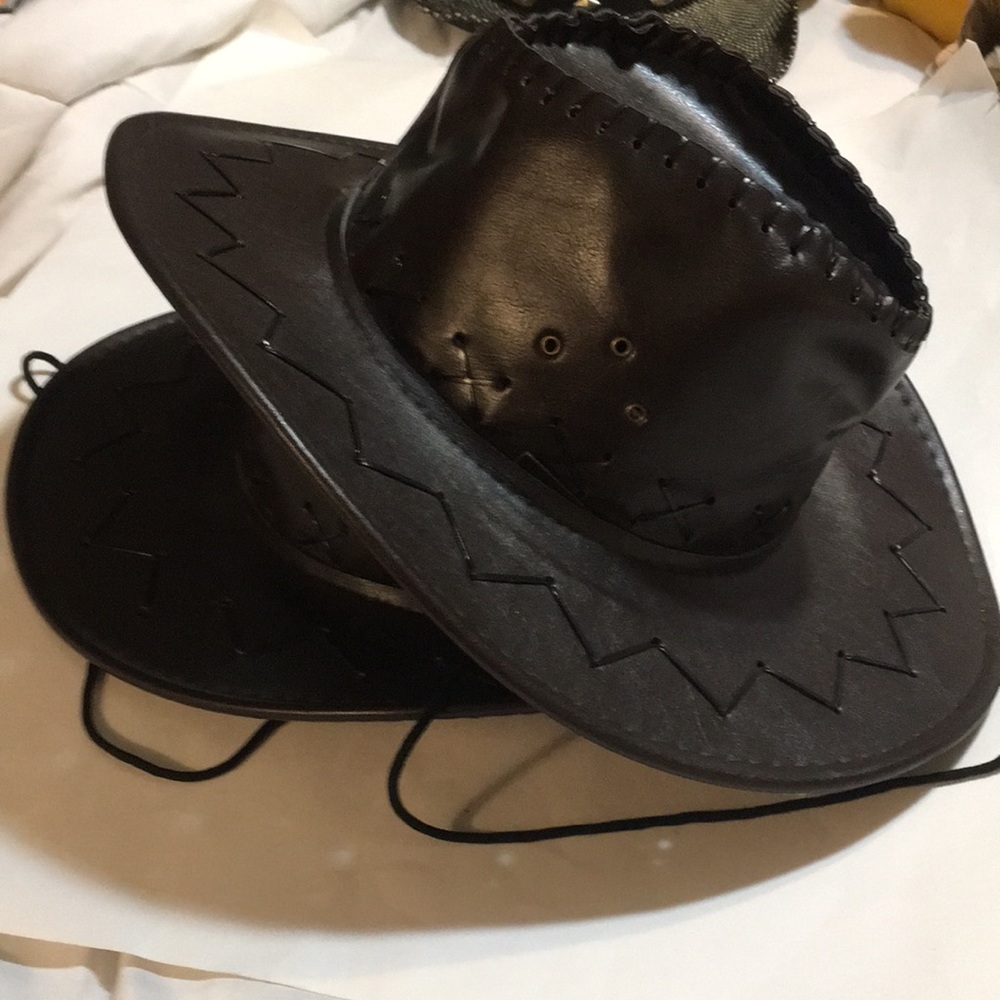 Cowboy hats faux leather from South America
